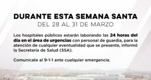 Hospitales públicos contarán con guardias en el área de urgencias: Salud Sonora