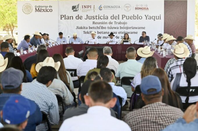 Gobernador Durazo avanza con acciones del Plan de Justicia Yaqui para fortalecer infraestructura hídrica