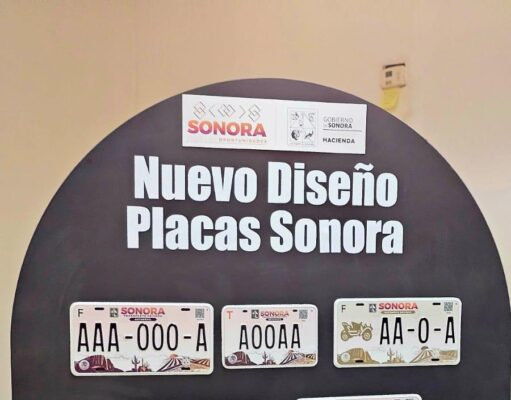 Presenta Gobierno de Sonora nueva imagen de placas vehiculares para el estado