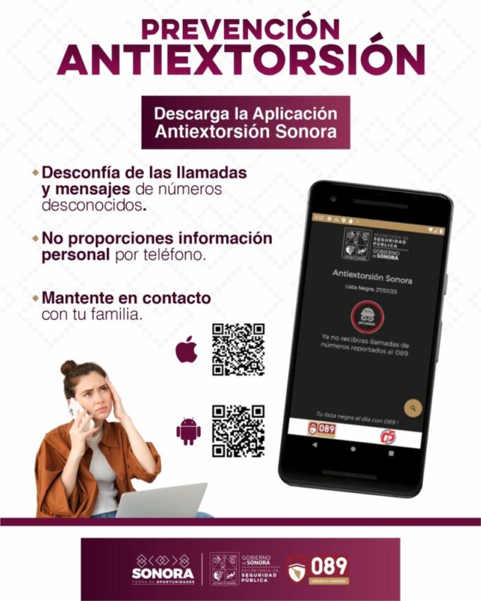 Comparte Gobierno de Sonora herramientas para prevenir la extorsión telefónica