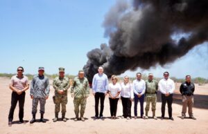 FGR lleva a cabo evento de incineración de más de una tonelada de narcóticos en Sonora