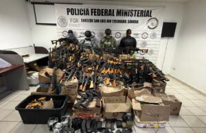 Asegura Mesa Estatal de Seguridad arsenal de alto poder en SLRC