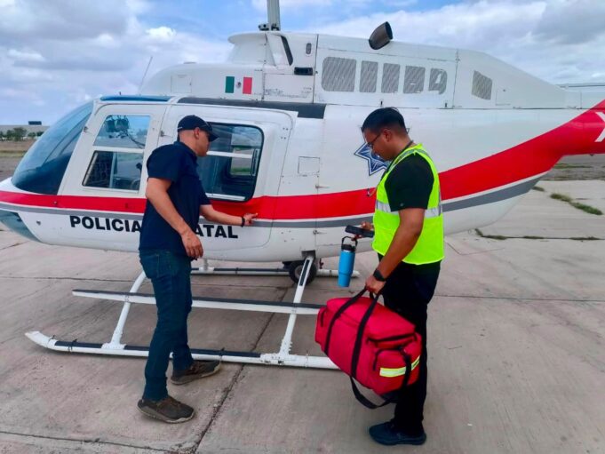 Helicóptero de la Policía Estatal salva una vida en la comunidad guarijía de Aquinavo Helicóptero de la Policía Estatal salva una vida en la comunidad guarijía de Aquinavo