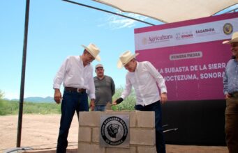 Con apoyo de presidenta Sheinbaum, Gobernador Durazo inicia construcción de Subasta ganadera de la sierra en Moctezuma