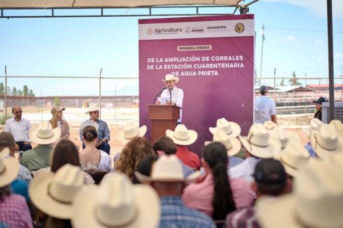 cuarentenaria ganadera Durazo y Sheinbaum duplican la capacidad de cuarentenaria ganadera de Agua Prieta